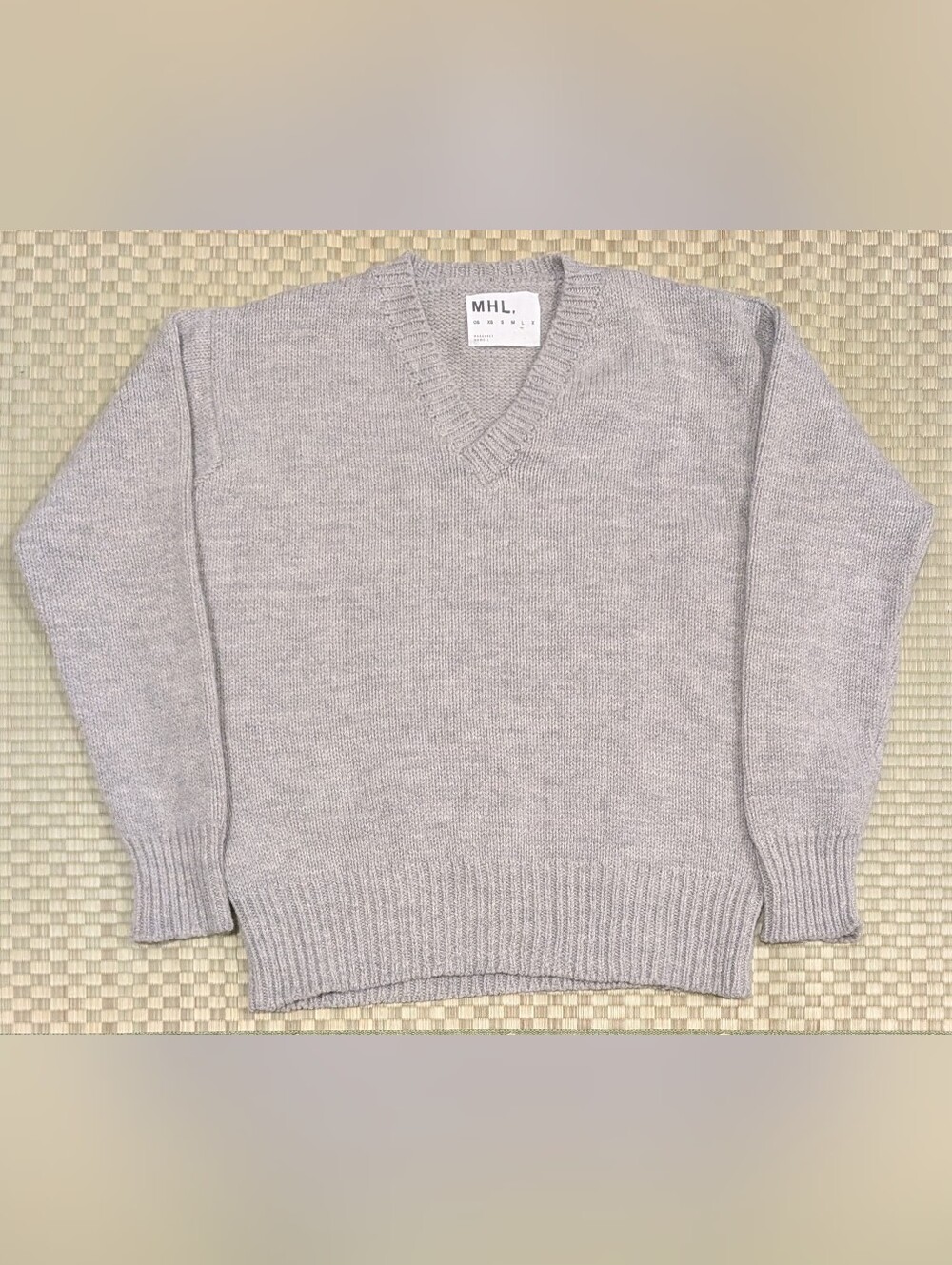 MHL by Margaret Howell Oversized British Wool Jumper Silver Women's Size Large
